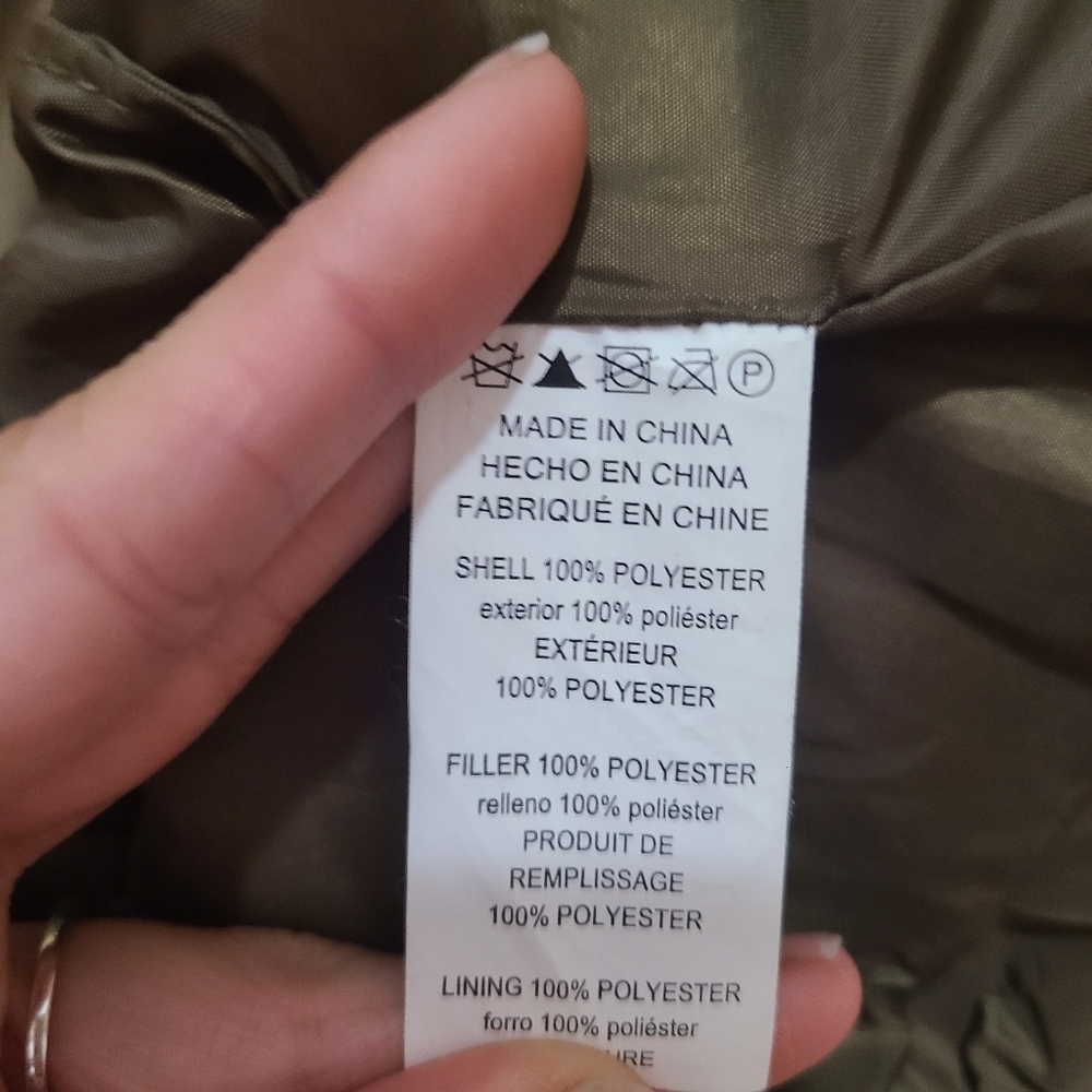 Michael Kors Olive Green Zip Up Puffer Vest - Picture 3 of 3